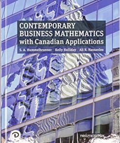 Contemporary Business Mathematics with Canadian Applications 12th