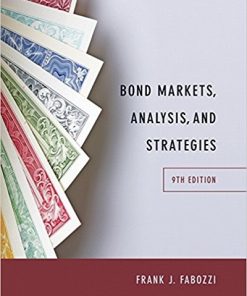Bond Markets Analysis and Strategies 9th by Frank J Fabozzi