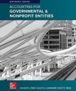 Accounting For Governmental Nonprofit Entities 18Th