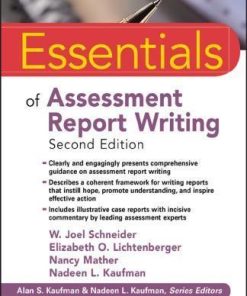 Essentials of Assessment Report Writing Essentials of Psychological Assessment 2nd