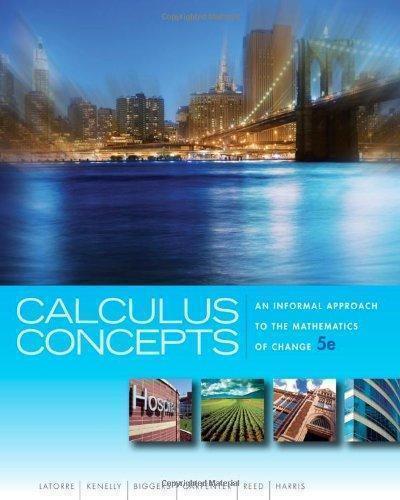 Calculus Concepts An Informal Approach To The Mathematics Of Change 5Th