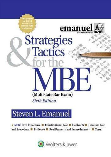 Strategies And Tactics For The Mbe Strategies Tactics For The Mbe Book 1 6Th