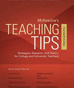 McKeachies Teaching Tips Strategies Research and Theory for College and University Teachers 8211 14th