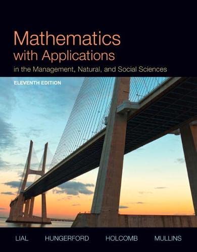 Mathematics with Applications In the Management Natural and Social Sciences 8211 11th