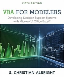 VBA for Modelers Developing Decision Support Systems 5th