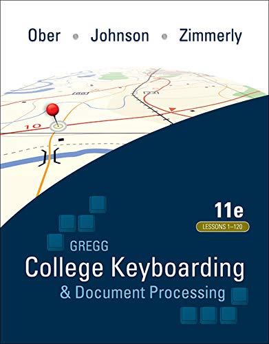 Gregg College Keyboarding Document Processing GDP Lessons 1120 main text 11th