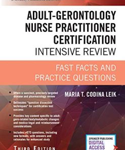 AdultGerontology Nurse Practitioner Certification Intensive Review Fast Facts and Practice Questions Book Free App 8211 3rd