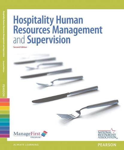 ManageFirst Hospitality Human Resources Management Supervision 2nd by National Restaurant Association