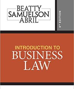 Introduction to Business Law 6th by Jeffrey F Beatty