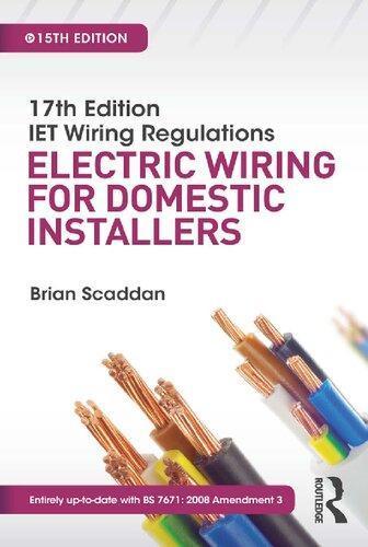 Iet Wiring Regulations Electric Wiring For Domestic Installers 15Th Ed 15Th